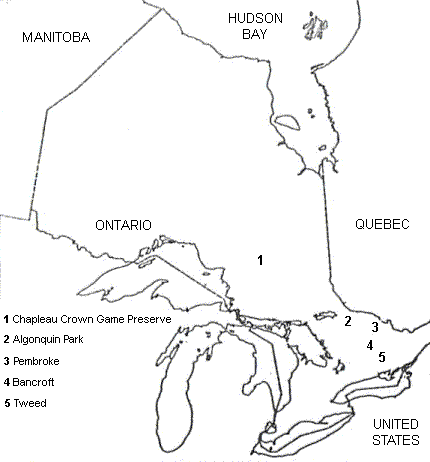 Otter Trapping Locations in Ontario
