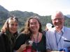 Angie, Lesley, Jim and the Toy Otter on the boat