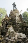 Garibaldi at the top of the Monument di Resorgimento, commemorating the unification of Italy  