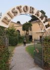 Going into the Restaurant, which is in one of the palaces of the Sforza family