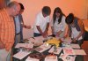 The Silent Auction at the dinner: Aksel Bo Madsen (left), Hiroshi Sasaki, Amit Dolev, Catherine O'Reilly and Myfanwy Rowlands adding their bids