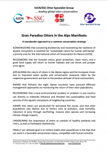 Gran Paradiso Otters in the Alps Manifesto