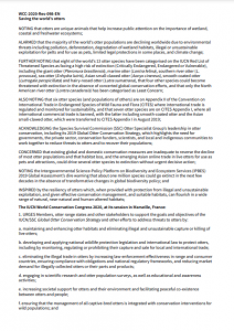 2020 IUCN World Conservation Congress Otter Motion